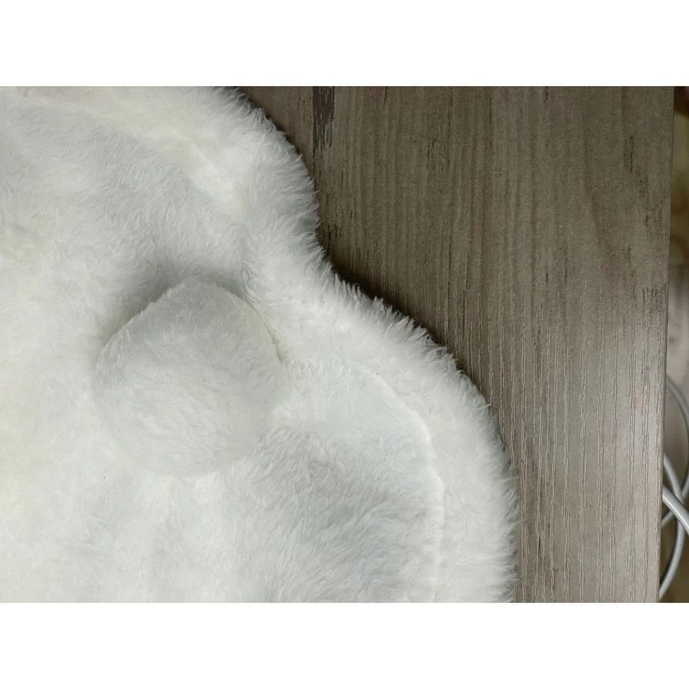 White Plush Bunny Dog Pet Costume Hoodie Hooded Outfit With Ears And Tail Size S